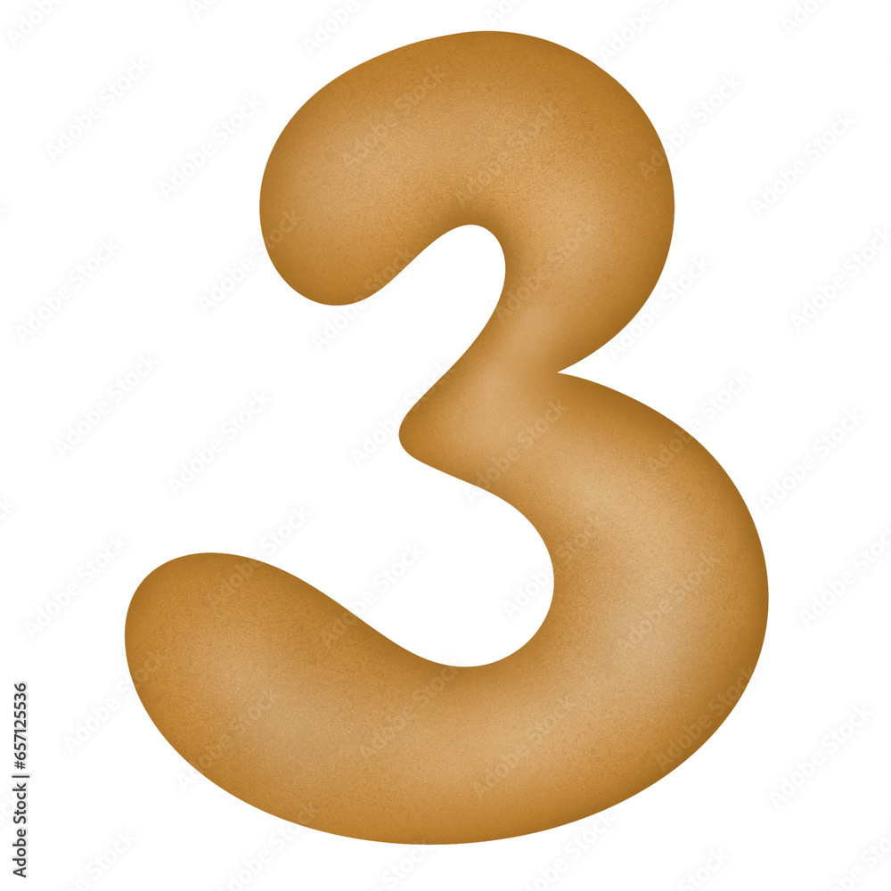 Naklejka premium pastel colored numbers