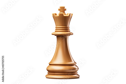 Classic Chess Piece 3D PNG Icon Highlighting Strategy. photo