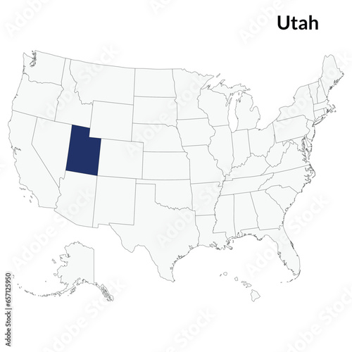 Utah Map. Map of Utah. USA map