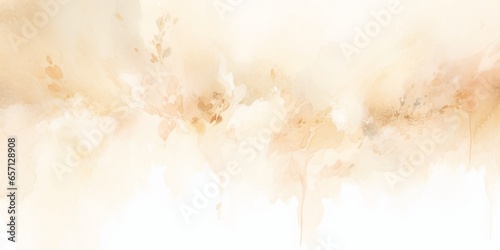 Watercolor light brown dust, autumn abstract background. Hand painted beige wallpaper.