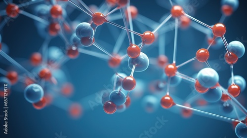 Abstract molecular structure, 3d render