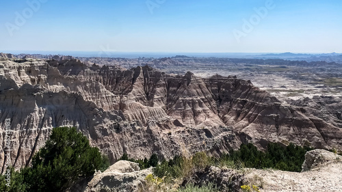 Greenery in the Rock Formations of Badlands National Park © Kurt