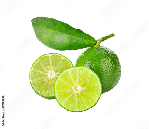 lime fruit with leaf transparent png
