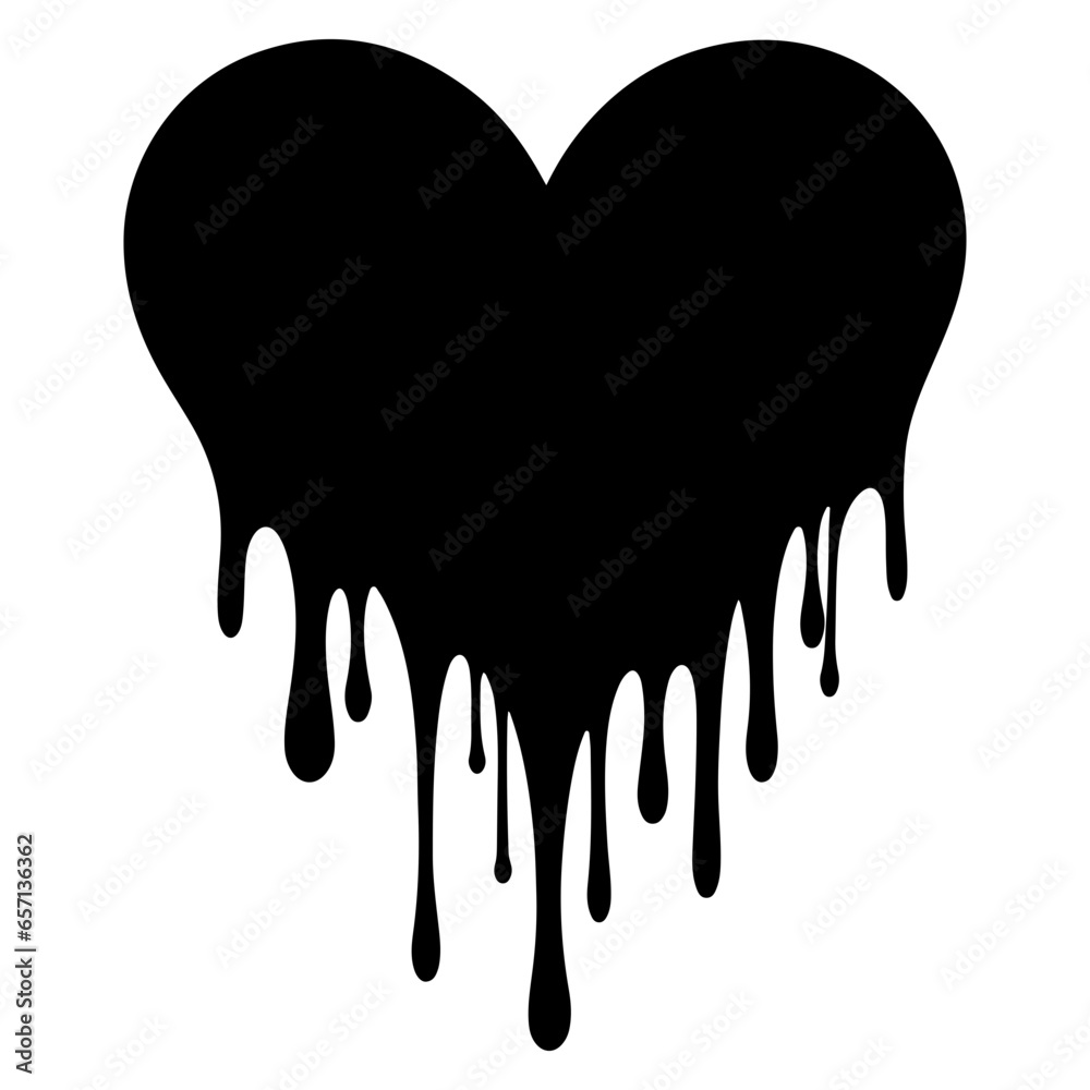 Vector Melting Heart, melted heart, heart slime Vector Melting Heart, melted heart, heart slime