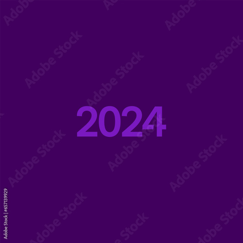 Happy New Year 2024 design. With colorful truncated number illustrations. Premium vector design for poster, banner, greeting and New Year 2024 celebration.