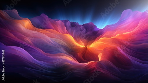 Abstract art wallpaper wave in blue pink purple orange and white colors modern and futuristic feel