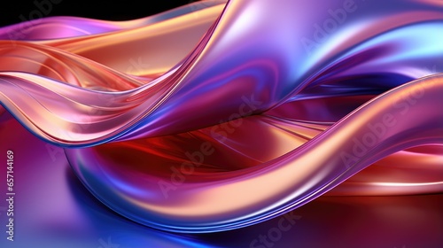 Glossy wave pattern in red pink blue and purple colors on background art wallpaper