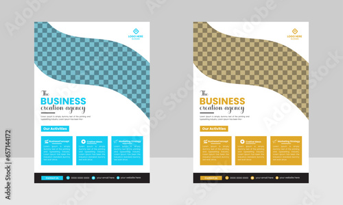 Corporate Modern Business Flyer Template ,Creative Modern Business Multipurpose Brochure Template Design, VectorTemplate Design In A4 Size.