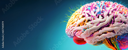 Wallpaper Mural An abstract depiction of the human brain, illustrating the complexity of ADHD. With copy space. Torontodigital.ca