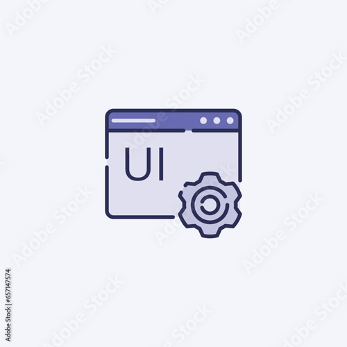 Modern User Interface Design Icon - UI-UX, Web and Mobile App Interface Elements - Graphic User Interface Symbol for Software, Touchscreen, and Application Design