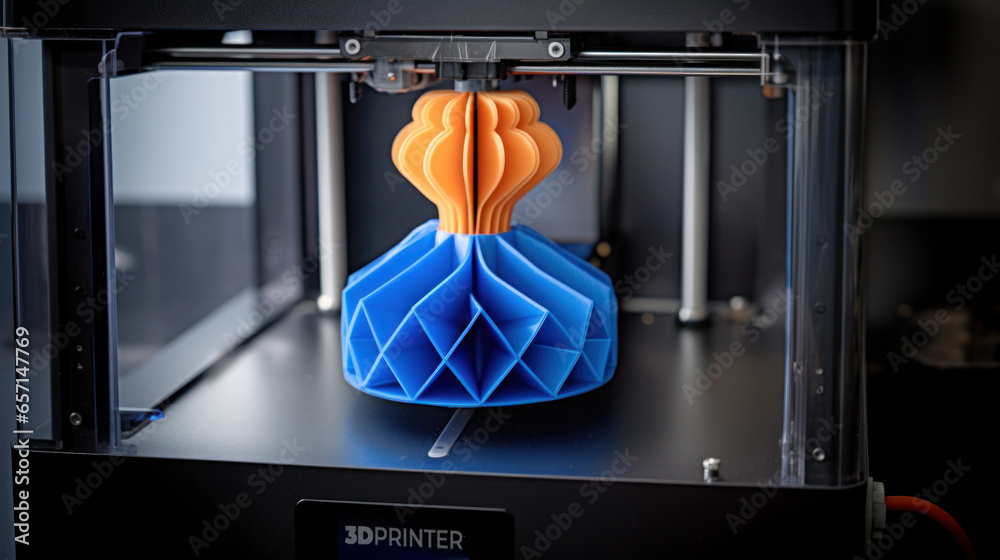 imprimante 3D par extrusion et dépôt de fil ABS ou PLA Stock