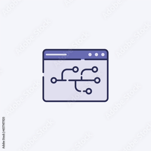 Comprehensive Version Control Icon - Git, Source Code Management, Software Versioning, and Code Repository Symbol - Perfect for VCS, Change Tracking, and Software Development Concept