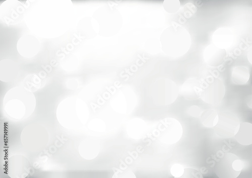 Silver Bokeh Background with Defocused Effect - Abstract Illustration as Desi...