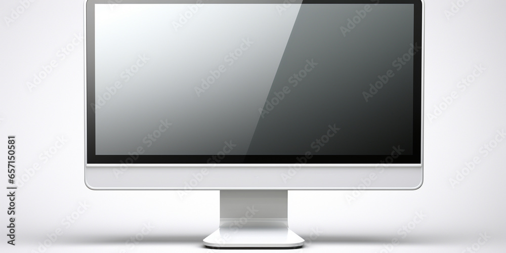 Realistic computer monitor isolated on white background Realistic computer monitor isolated on white background