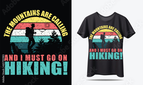 Hiking T-shirt design or Retro Tshirt Design	