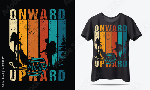 Hiking T-shirt design or Retro Tshirt Design	