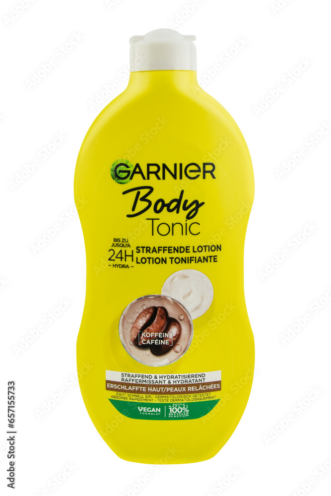 Garnier Body Tonic mit Koffein und Hintergrund transparent PNG cut out ...