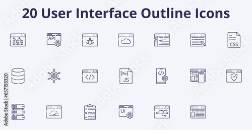Comprehensive User Interface Icons Pack - UI Kit with Modern Interface Elements for Web and Mobile App Design - High-Quality Graphic User Interface Symbols