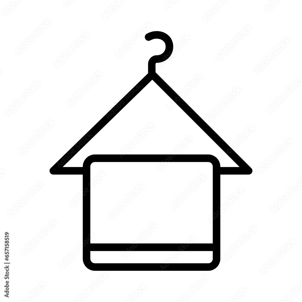 Hanger Towel Wipe Solid Icon