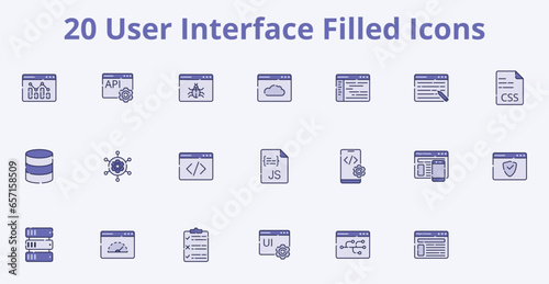 Comprehensive User Interface Icons Pack - UI Kit with Modern Interface Elements for Web and Mobile App Design - High-Quality Graphic User Interface Symbols