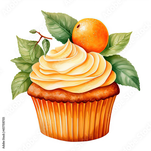 cupcake with orange