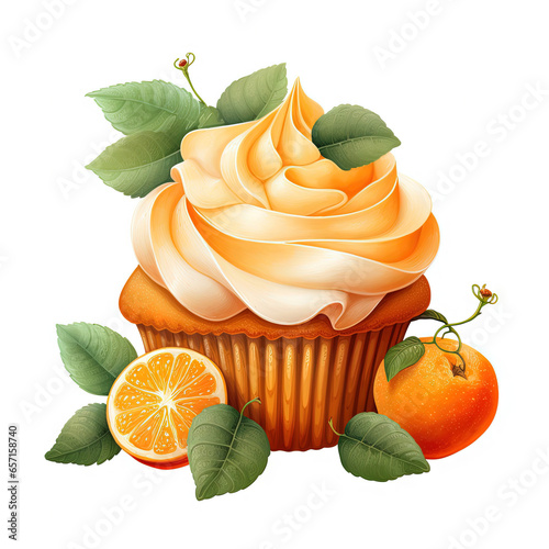 cupcake with fruits