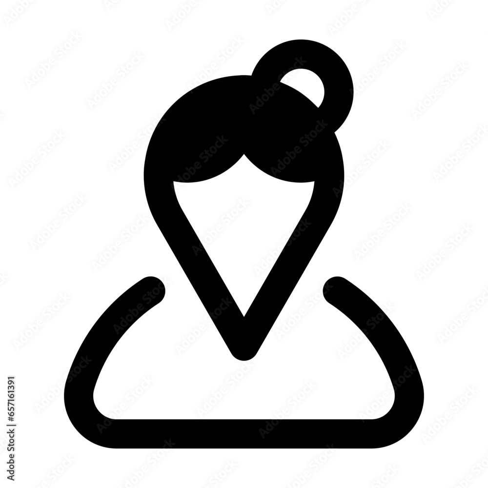 woman icon filled black style woman icon filled black style