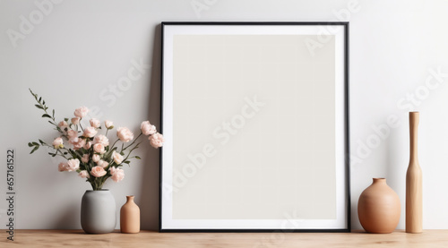 Frame mockup for selling digital prints. Blank frame. Insert your own picture. photo