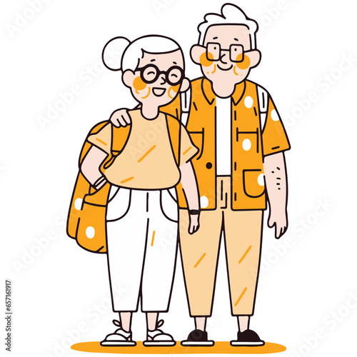 Couple senior on travel