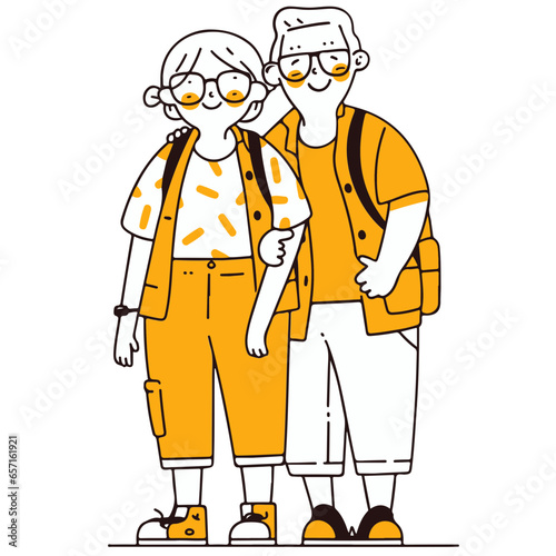 Couple senior on travel