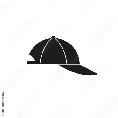 Cap icon. Simple flat vector illustration on a white background