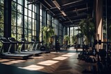 Interior of a modern and contemporary gym