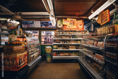 Interior of a liquor store