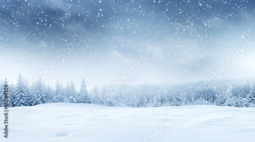 Peaceful and serene winter paradise, snow-covered trees, a scene of natural beauty and tranquility © Beastly