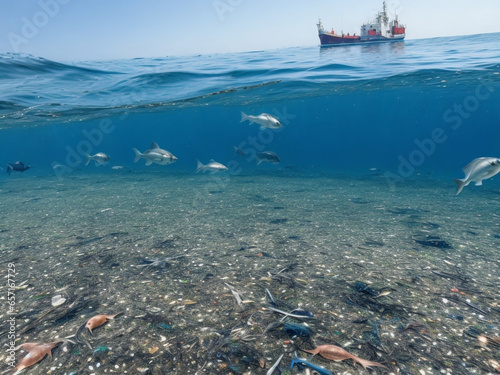 Pollution in seawater
