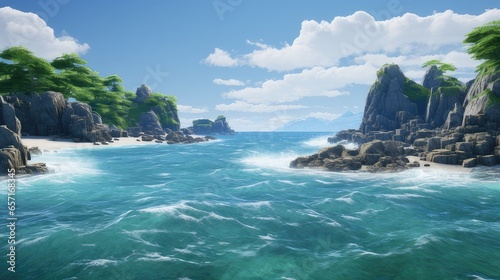 Fototapeta Naklejka Na Ścianę i Meble -  beach with palm trees