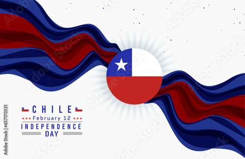 Free Download Happy Independence Day of Chile with Flag - GFXLoad
