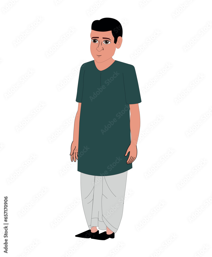 Pro Vector Indian Man Charater Pro Vector Indian Man Charater