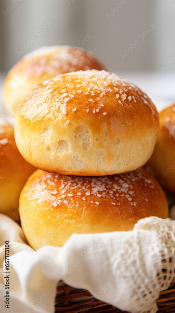 Fluffy dinner rolls with a perfect golden-brown crust Fluffy dinner rolls with a perfect golden-brown crust