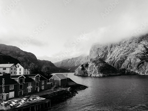 old fishing village, Norway, lofted