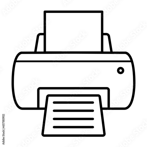 Inkjet printer outline icon style