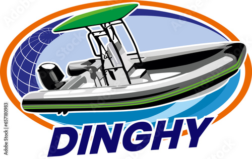 dinghyboat, boat, travel, vector, transport, water, motor, transportation, motorboat