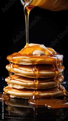 Wallpaper Mural pancakes with maple syrup Torontodigital.ca