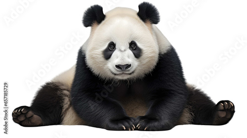 giant panda bear isolated on transparent background