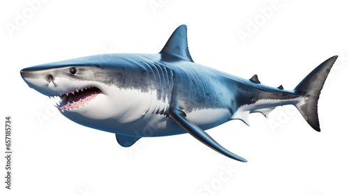 Great white shark on a transparent background