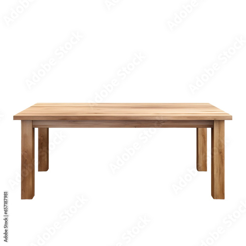wooden table isolated on transparent background