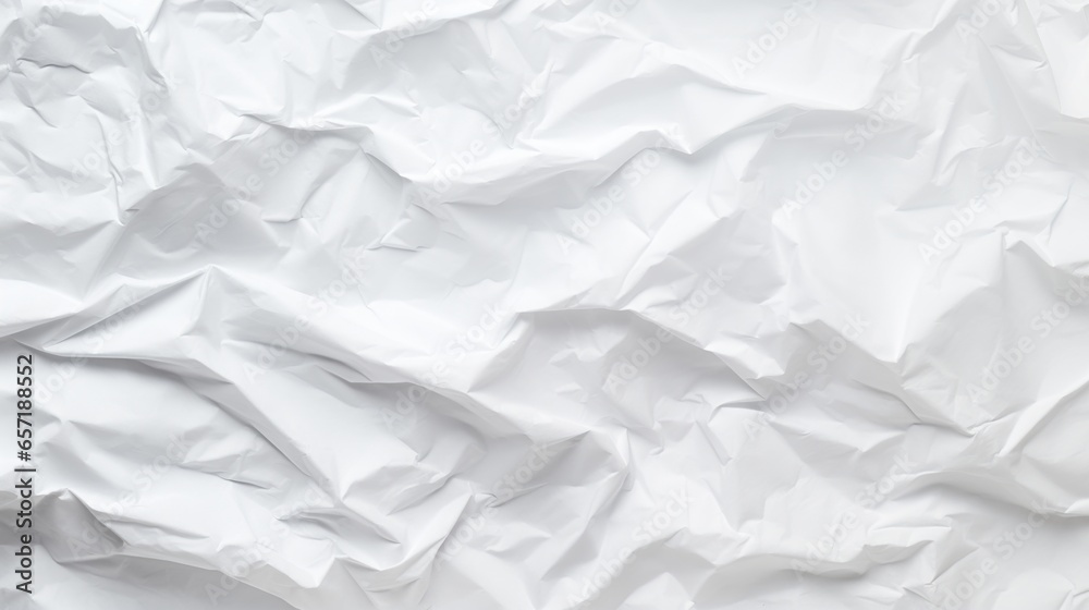 Textured white paper sheet with crumpled paper pattern background. - obrazy, fototapety, plakaty 