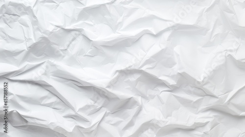 Textured white paper sheet with crumpled paper pattern background.