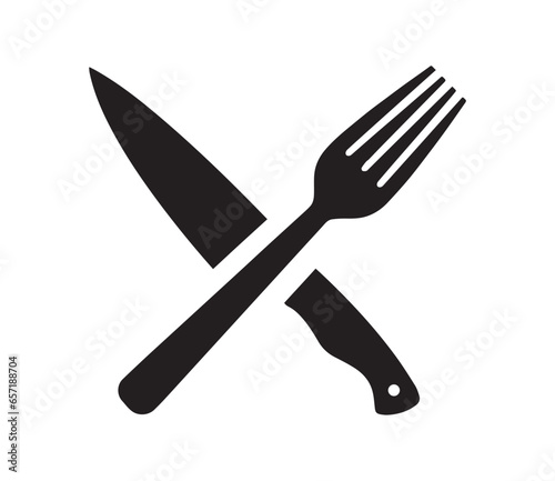 Table knife And Fork - Vector
