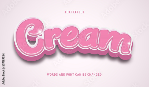 cream text effect editable eps cc (ID: 657189334)